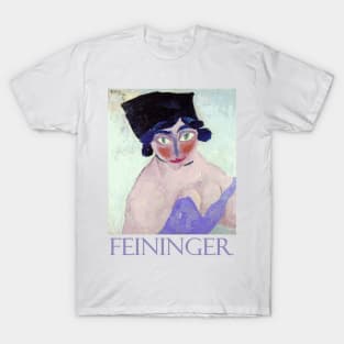 Woman with Green Eyes (1915) by Lyonel Feininger T-Shirt